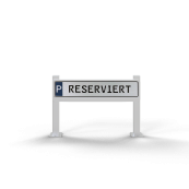 Holding device | for parking signage | to be fixed by plugs